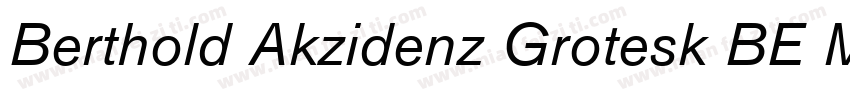 Berthold Akzidenz Grotesk BE MdCn字体转换